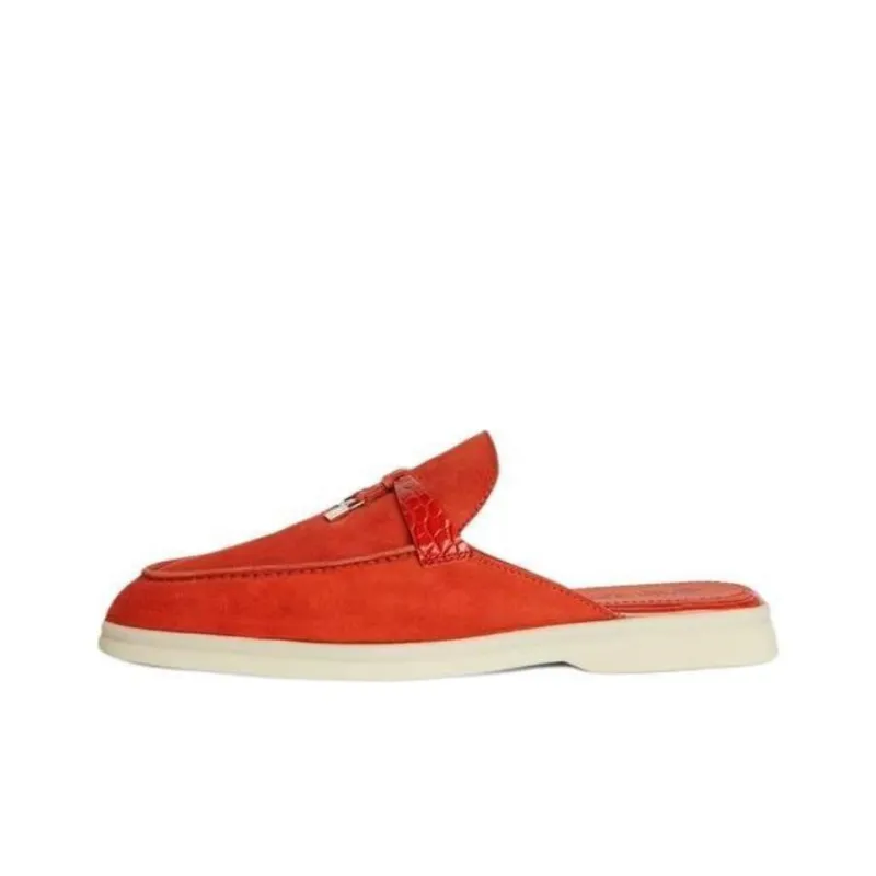 Loro Piana Wrap toe Slippers Women's Orange-0