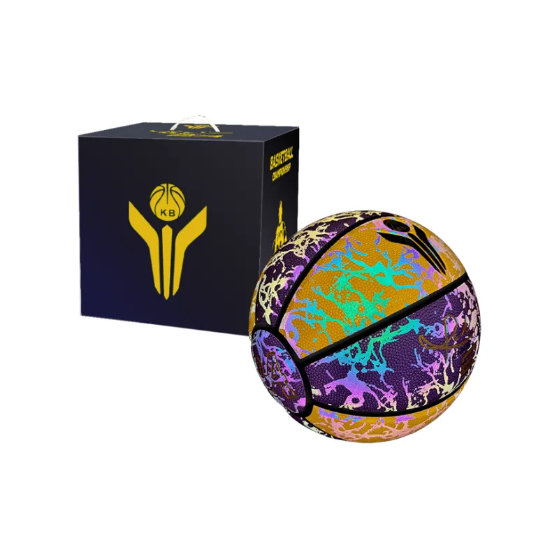 WADE PU Basketball Yellow Purple Size 7 Reflective Unisex-1