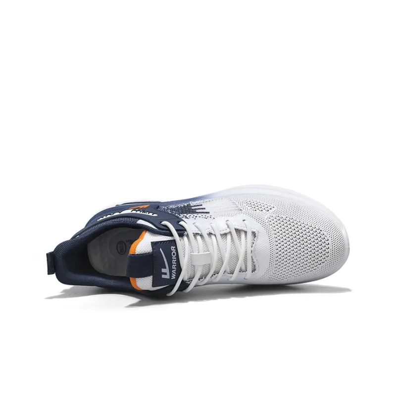 WARRIOR Running Shoes Men Low Top White Light Blue/White Dark Blue/Black-11