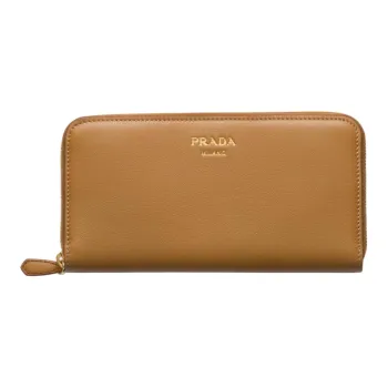 PRADA Leather Wallet Women's Camel