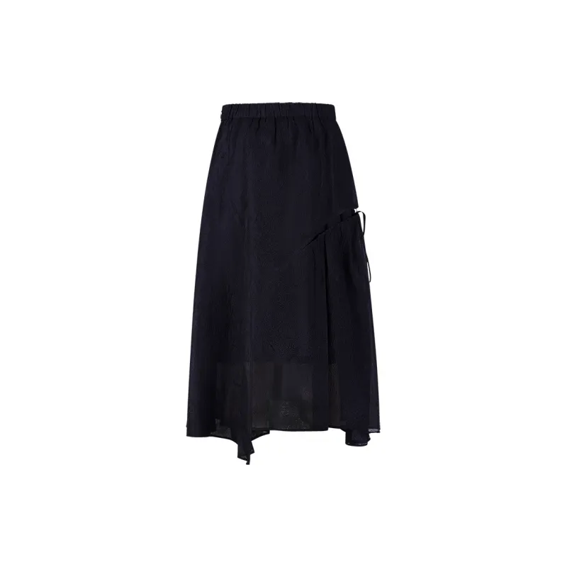 THE SEA LIFE Casual Long Skirt Women's Black Mage-1