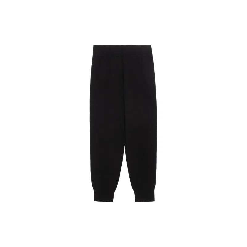 Burberry SS22 Knitted Sports Pants Women's Black-1