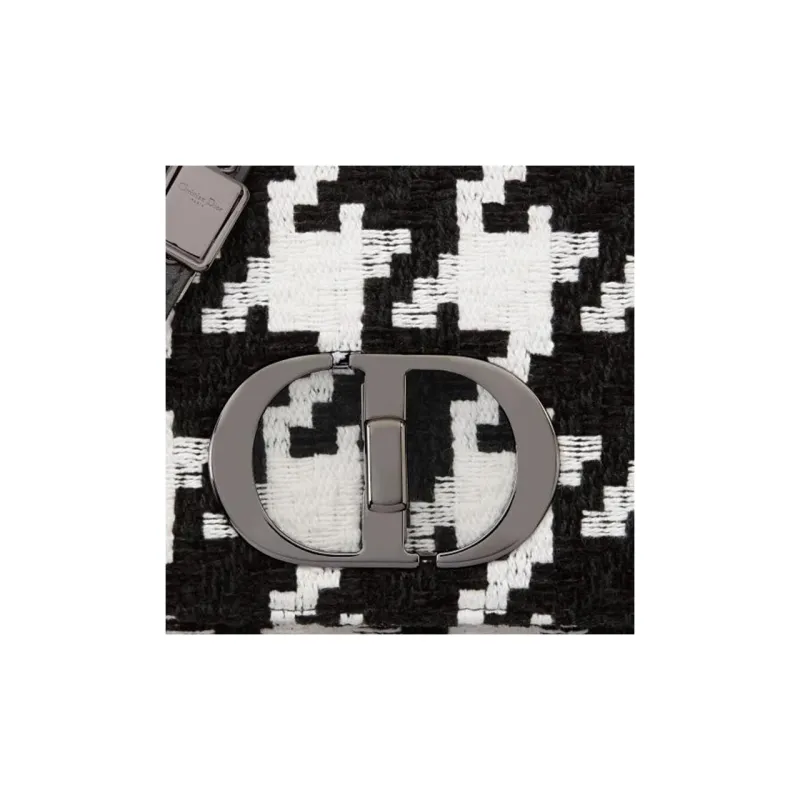 DIOR Caro Houndstooth Fabric Crossbody Bag, Shoulder Bag Women's-6