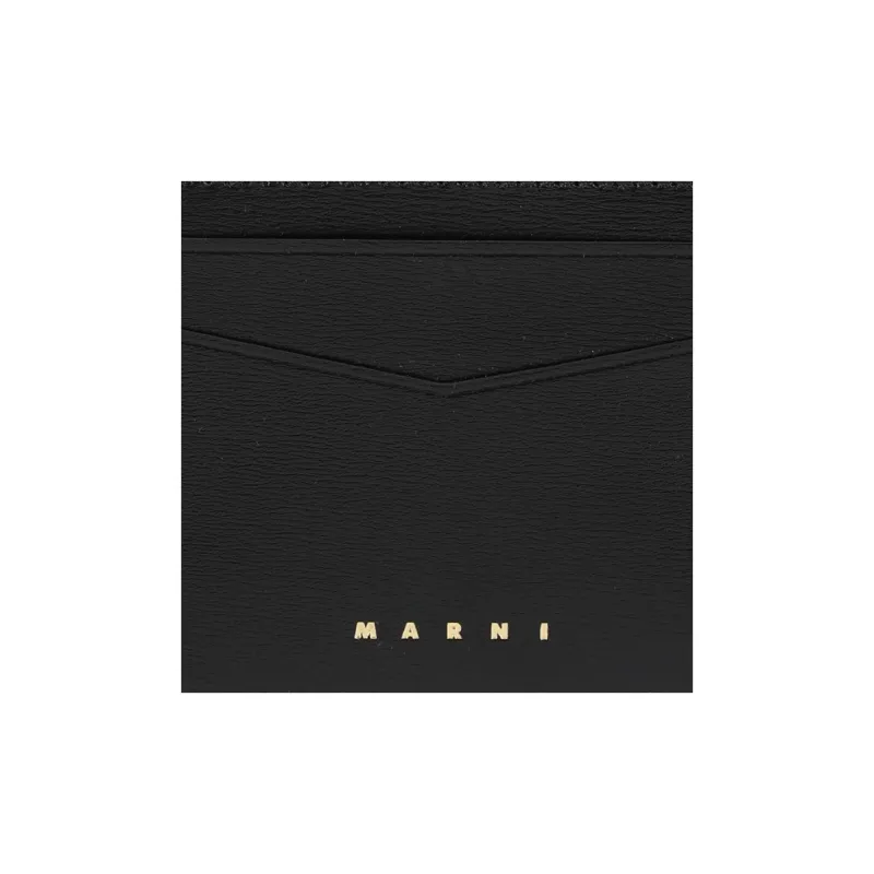 MARNI Leather Wallet Men's Black-4