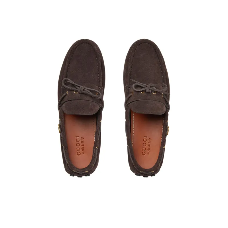 GUCCI Gommino Loafers Men Brown-3