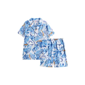 FENTENG Pajama Set Men's Gentleman Blue
