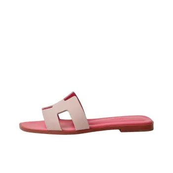 HERMES Oran Slide Slippers Women's Pink