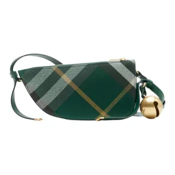 Burberry Shield Cotton Blend Shoulder Bag Crossbody Bag Mini Women's Ivy Green