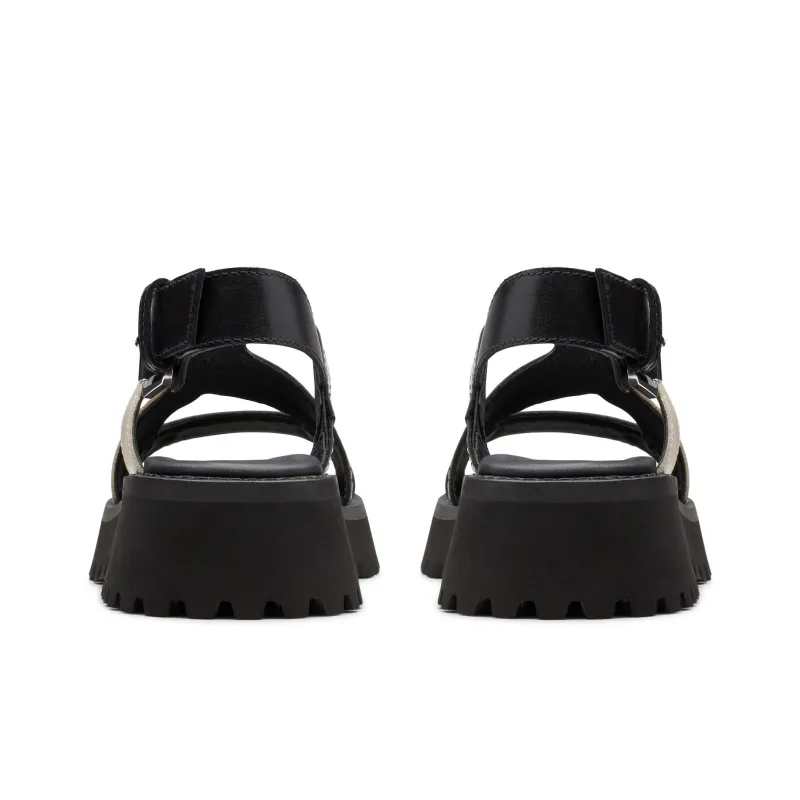 Clarks Beach Sandals Women's Black-3