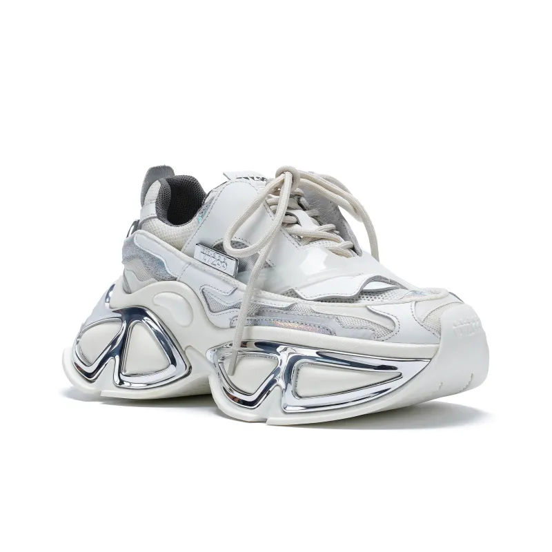 VINYVIOLA Cushioned Wear Resistant Height Increasing Low Top Chunky Sneakers Unisex-2