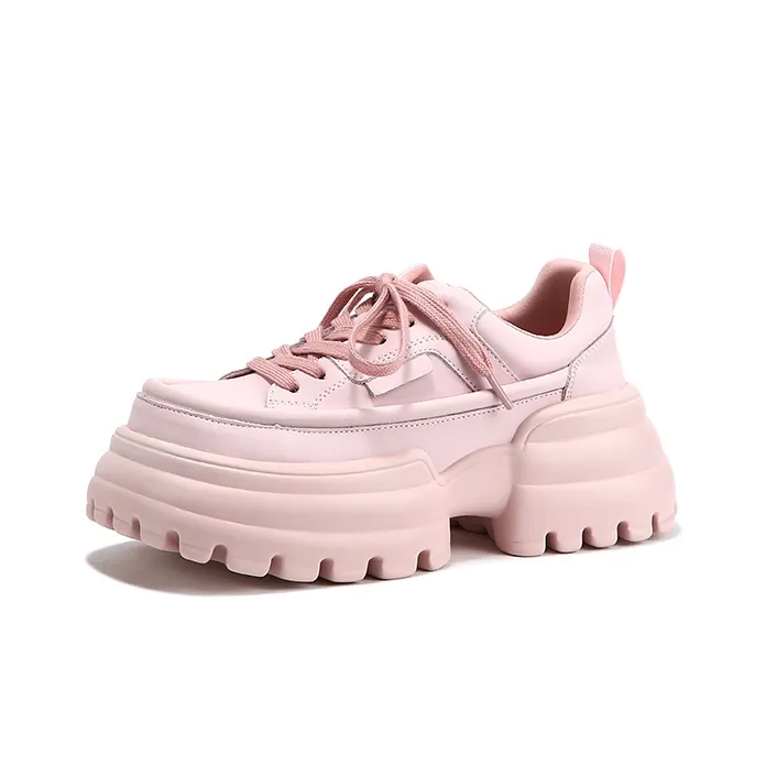 SELAIYA Anti Slip Wear Resistant Low Top Chunky Sneakers Women's-0