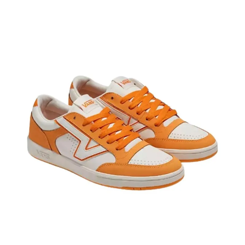Vans Lowland Comfycush Anti-Slip Wear-Resistant Low-Top Skateboard Shoes Unisex Yellow White-1