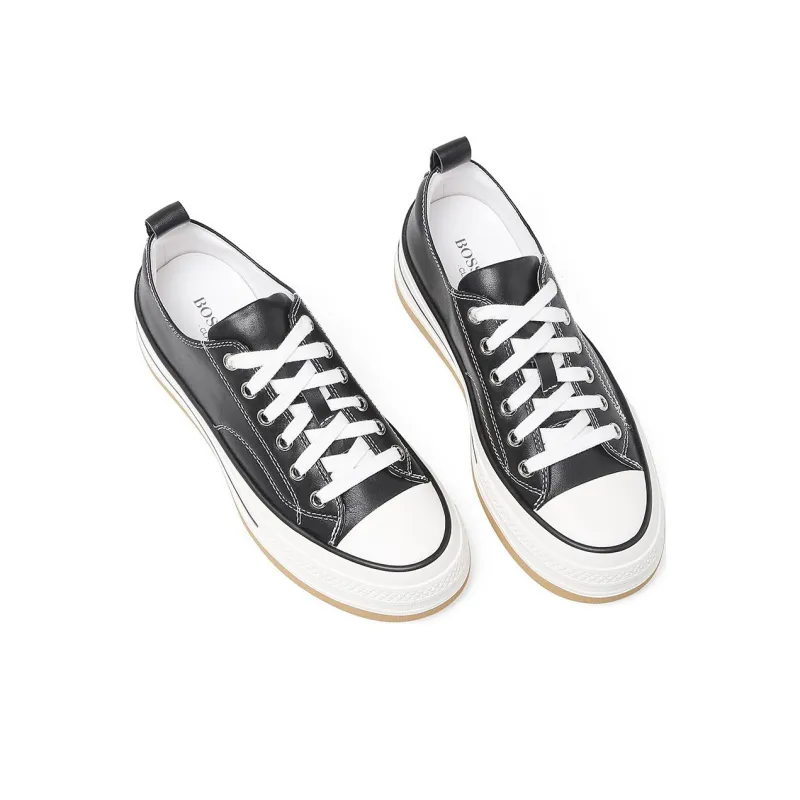 BOSSSUNWEN Height Increasing Low Top Skateboard Shoes Women's-3