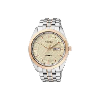 CITIZEN Automatic Mechanical Movement Stainless Steel Strap Watch 45mm Men's Watches Yellow Watch Dial