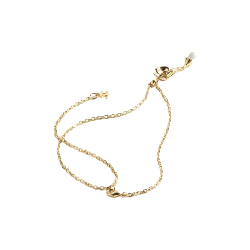 CHANEL Metal Resin Glass Pearl Diamond Crystal Necklaces Women's Gold-1