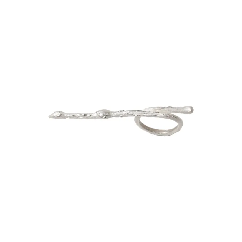 M.Wong 925 Sterling Silver Adjustable Long Ring Unisex-0