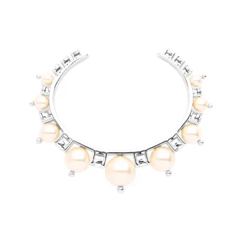 MIU MIU Pearl Bangles Women's Silver