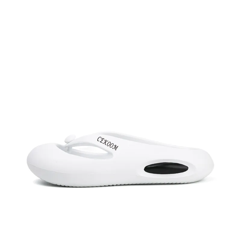 CEKOOM Abrasion Resistant Flip Flops Unisex Beige-3