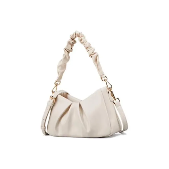 YEARCON Synthetic Leather Portable Crossbody Bag, Shoulder Bag Women's Ecru-4