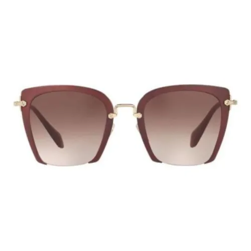 miu ballerina miu ballerina Metal Square Sunglasses Women's Burgundy
