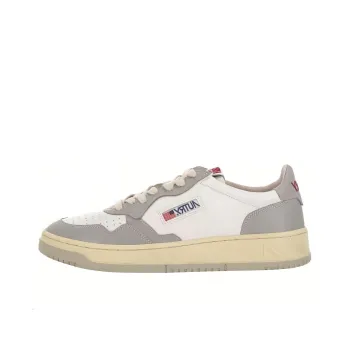 AUTRY Medalist Low Leather 'White Silver'