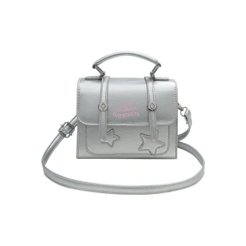 JANE KLAIN PU Small Square Bag Trendy Commute Crossbody Handbag Regular Women's Silver/Black/White