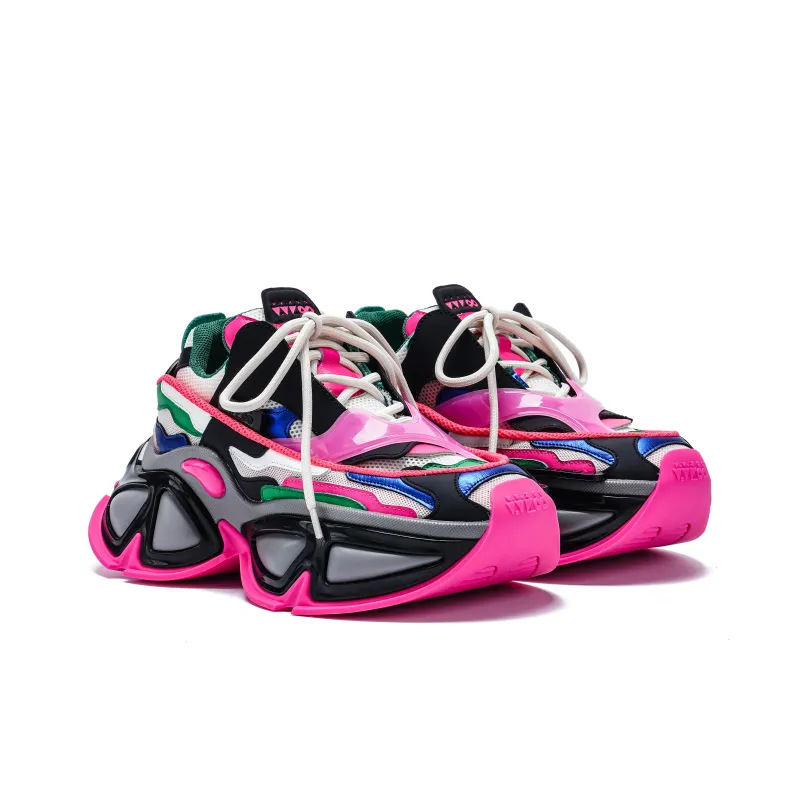 VINYVIOLA Cushioned Wear Resistant Height Increasing Low Top Chunky Sneakers Unisex-18