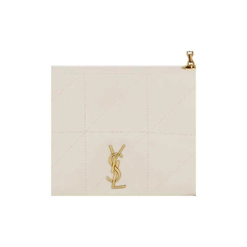 SAINT LAURENT Jamie Soft Sheepskin Crossbody Bag Shoulder Bag Mini Women's Vintage White-5