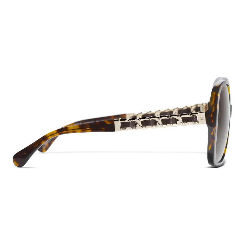 CHANEL Square Sunglasses Women's Tortoiseshell-2