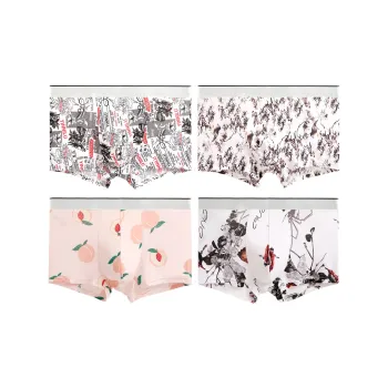 Flowers In Water Underpants Men's 4 Pack
