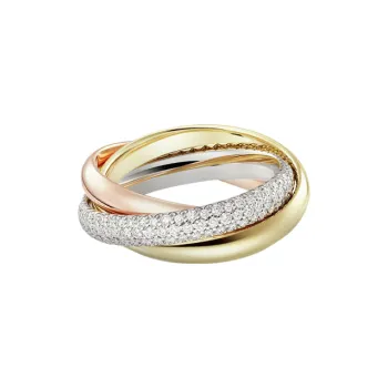 Cartier 18K Gold Trinity Diamond Ring