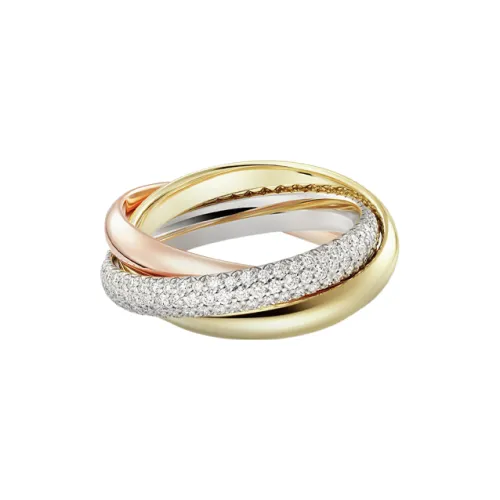 Cartier 18K Gold Trinity Diamond Ring