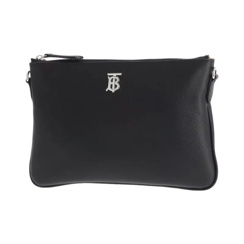 Burberry Calfskin Shoulder Bag Crossbody Bag Unisex Black-1