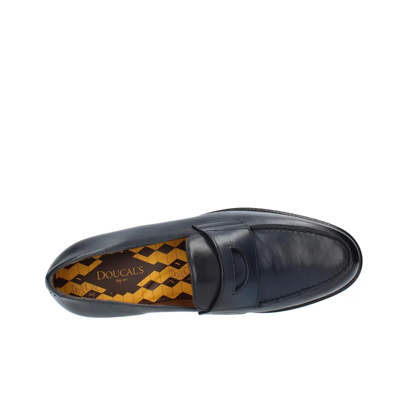 DOUCAL'S Faded Leather Penny Loafers-2