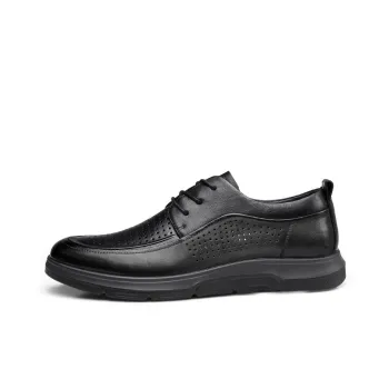 Strongman 3515 Men's Summer Breathable Lace-Up Casual Men's Leather Shoes Soft