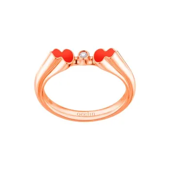 Qeelin 18K Rose Gold, Diamond Rings Women's Rose Gold