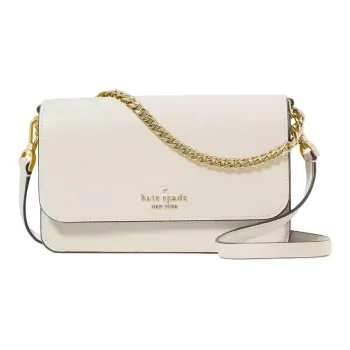 Kate Spade Saffiano Leather Shoulder Bag, Crossbody Bag Trumpets Women's White