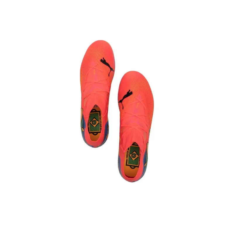 PUMA FUTURE 7 MG Rubber Short Studs Cushioning, Slip Resistant, And Abrasion Resistant Soccer Shoes Men's Orange Blue-1