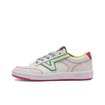 Vans Lowland Comfycush Anti Slip Wear Resistant Low Top Skateboard Shoes Unisex White Green Red