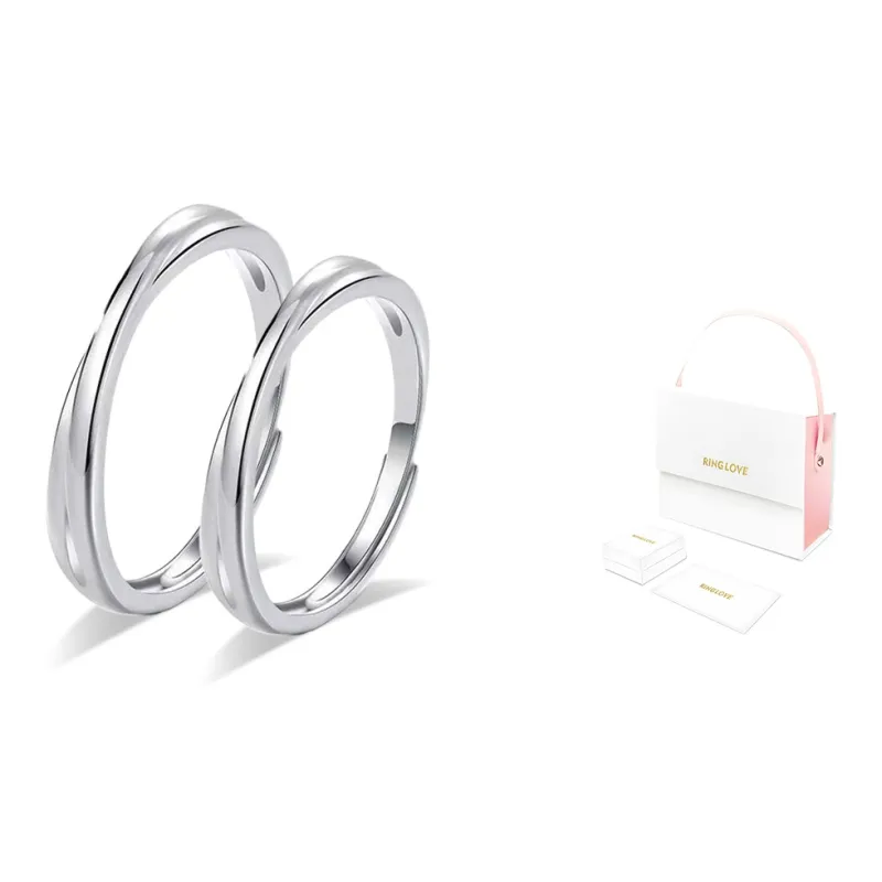 RINGLOVE Zircon Rings Unisex Silver-8