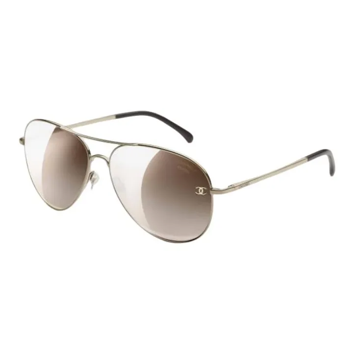 CHANEL Aviator Sunglasses Women's Gold-0