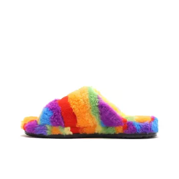 UGG Slide Slippers Women's Rainbow Stripes