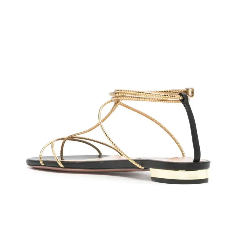 AQUAZZURA Roman Romance Flat Sandals-3