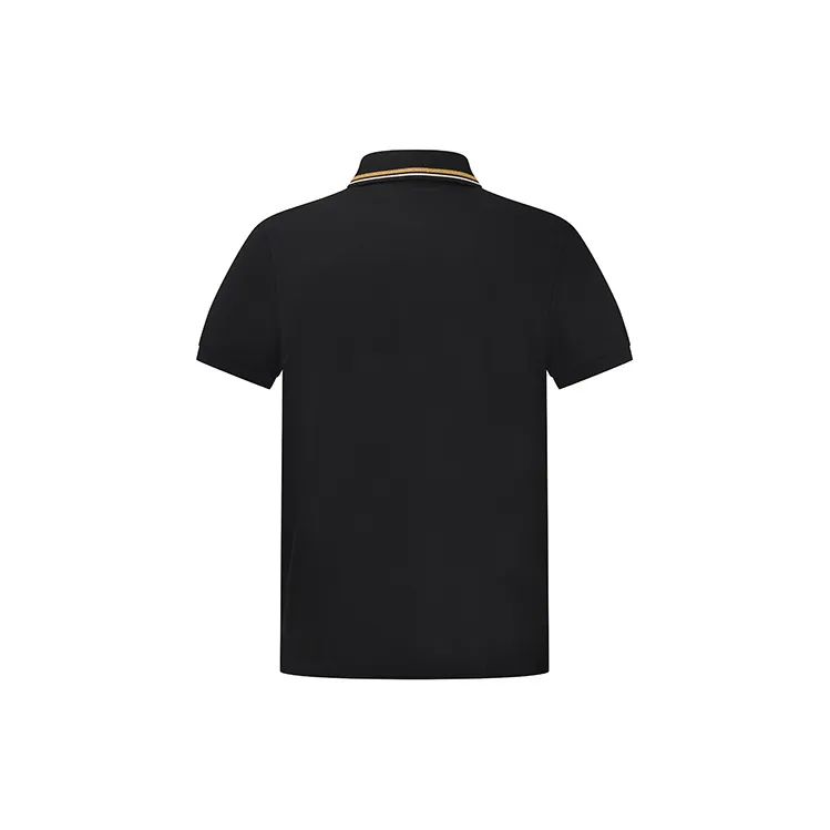 RARE Short Sleeved Polo Shirt Men's Black-2