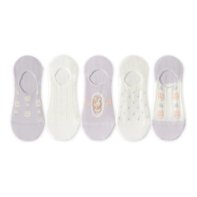 Caramella No Show Socks Women's 5 Pack-3