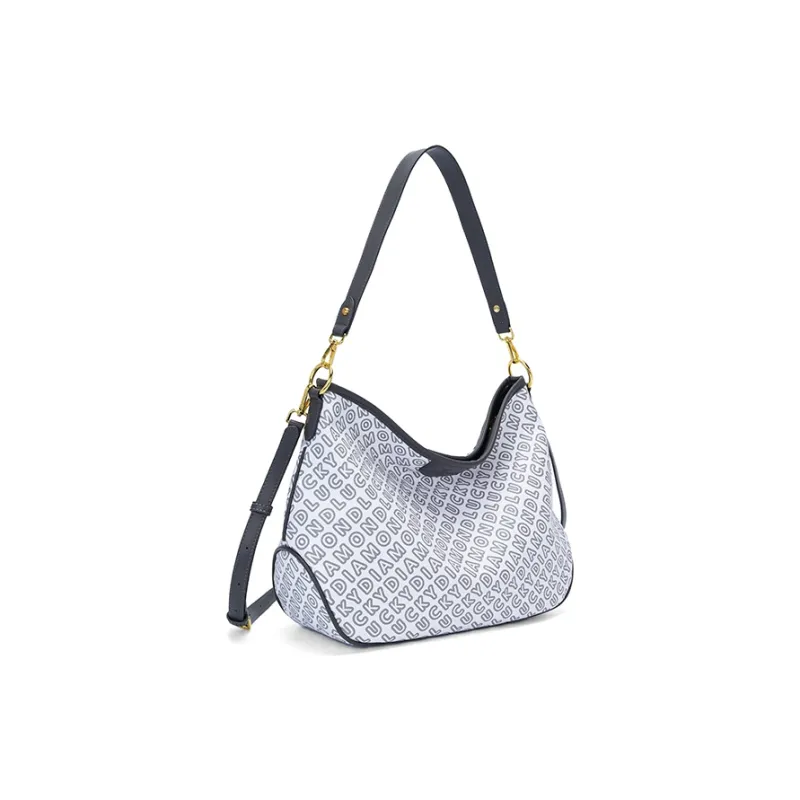 LUCKY DIAMOND PU Tote Combo Bag One Shoulder Bag Crossbody Bag Crossbody Bag Regular Women's Black/Gray/Red/Coffee-6