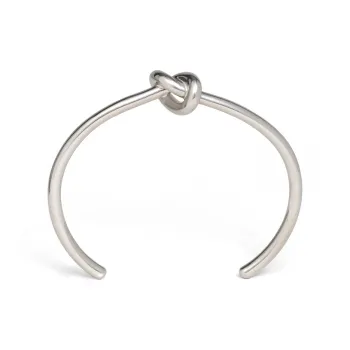 CELINE Knot Extra thin Bracelet In Brass With Rhodium Finish