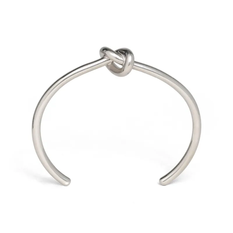 CELINE Knot Extra thin Bracelet In Brass With Rhodium Finish-0