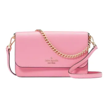 Kate Spade Saffiano Leather Shoulder Bag, Crossbody Bag Small Size Women's Blossom Pink Red