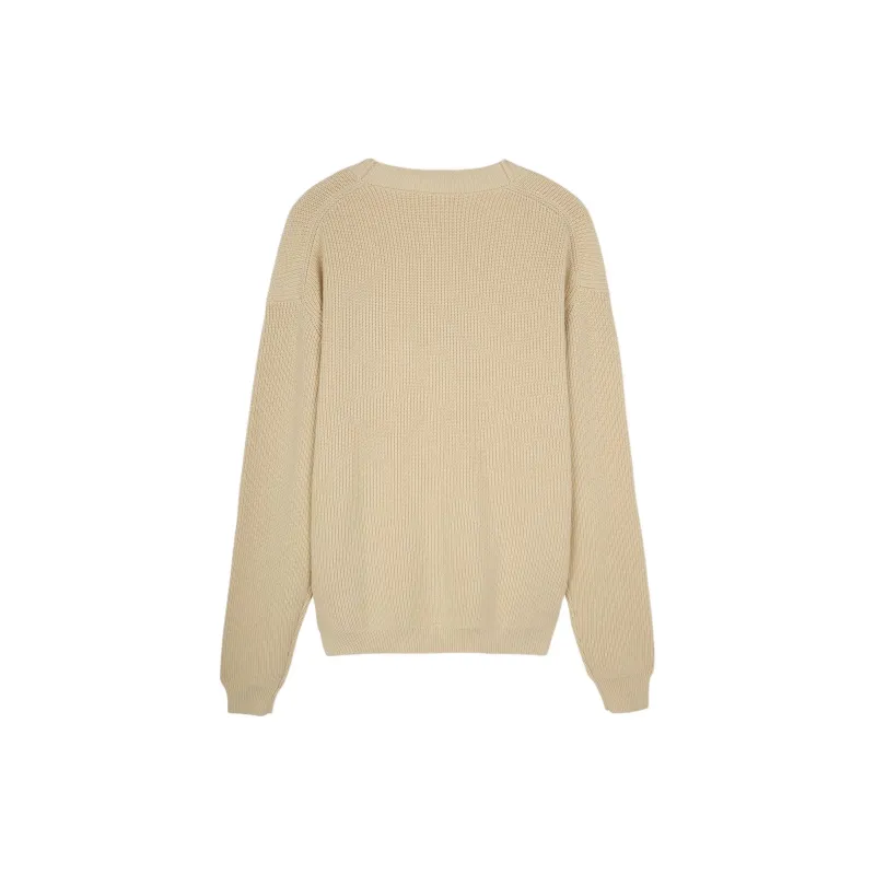 Maison Kitsune Fox Head Embroidered Knitted Cardigan-1